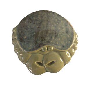 Crab Handcrafted Ceramic Trinket Box Signed VIC 55